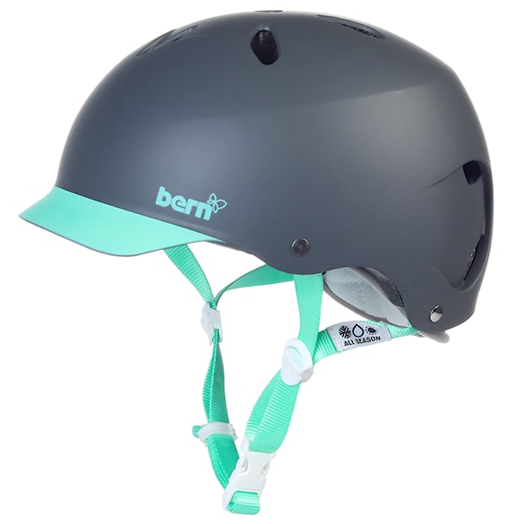 Helma na skateboard Bern Lenox matte grey/mint brim 2013 - 1