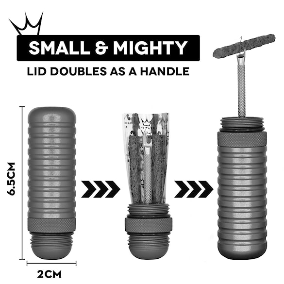 Oprava defektu Peaty's Holeshot Tubeless Puncture Plugger Kit slate - 3