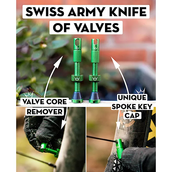 Ventily Peaty's MK2 Tubeless Valves 42 mm emerald - 4