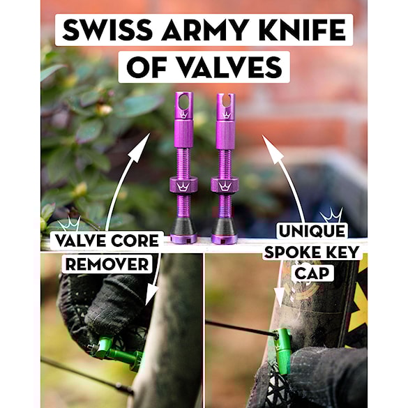 Ventily Peaty's MK2 Tubeless Valves 42 mm violet - 4