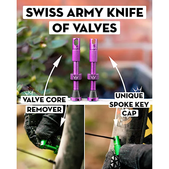 Wentyle Peaty's MK2 Tubeless Valves 42mm violet - 4