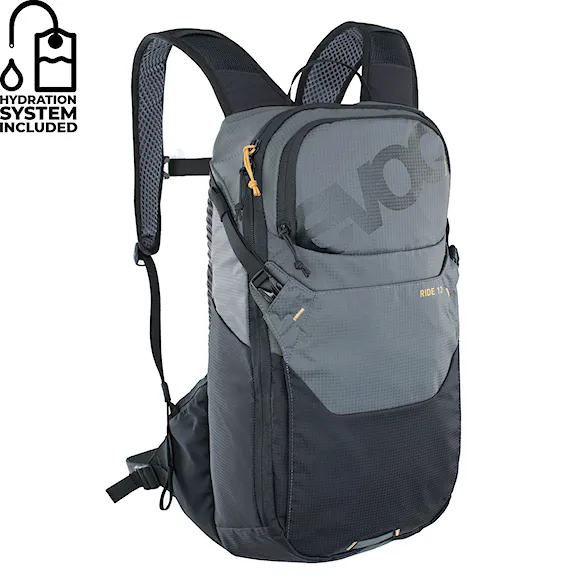 Bike Backpack EVOC Ride 12 + Hydration Bladder 2 carbon grey - 1