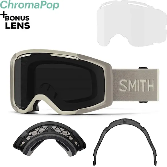 Bike brýle Smith Rhythm MTB + Dirt Screen chalk | cp sun black+clear 2026 - 1
