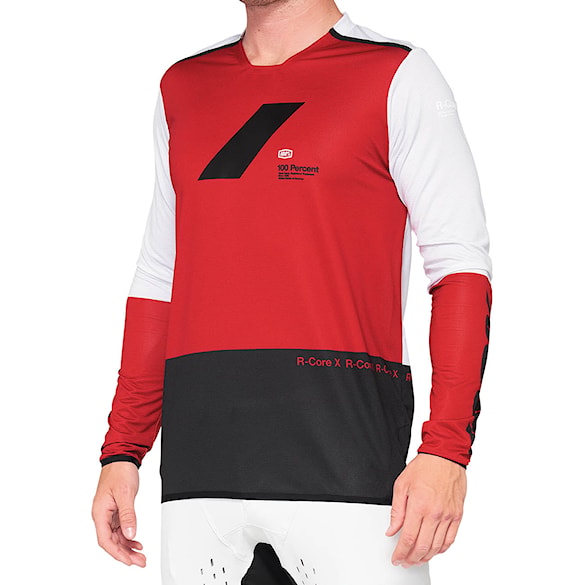 Bike dres 100% R-Core X Jersey cherry/black 2021 - 1