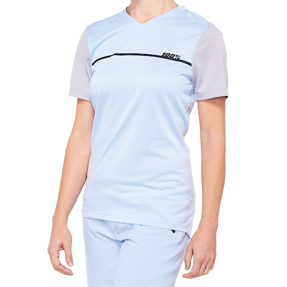 Bike Jersey 100% Wms Ridecamp Jersey powder blue/grey 2021 - 1