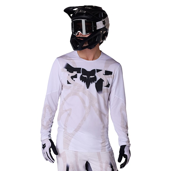 Bike koszulka Fox Flexair LS Jersey Diffuse SE white 2026 - 1