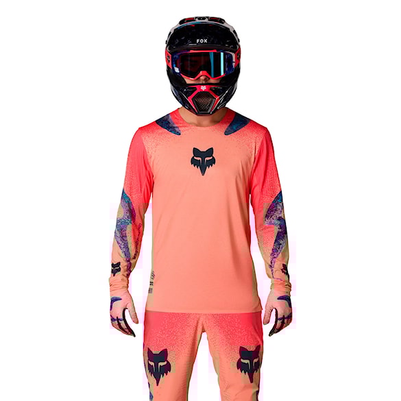 Bike Jersey Fox Flexair LS Jersey Vision LE peach 2026 - 3