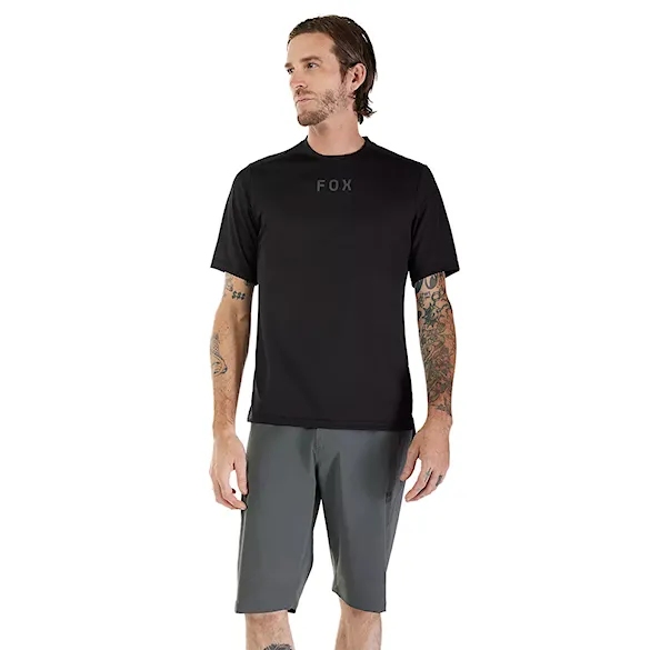 Bike Jersey Fox Ranger SS Jersey Wordmark black 2026 - 1
