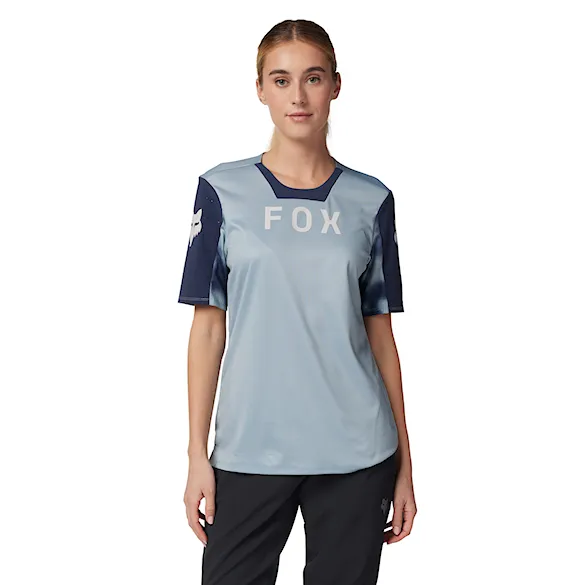 Bike Jersey Fox Wms Defend SS Jersey Taunt gunmetal 2024 - 1