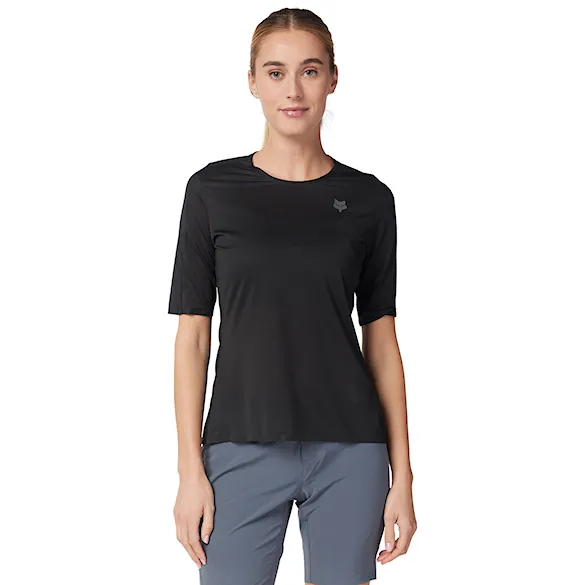 Bike Jersey Fox Wms Flexair Ascent SS Jersey black 2024 - 1