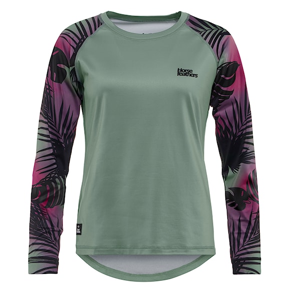 Bike koszulka Horsefeathers Deco LS iceberg green/hawaii 2026 - 1