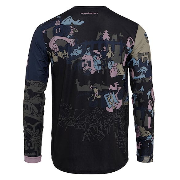 Bike koszulka Horsefeathers Quantum LS doodle 2026 - 2