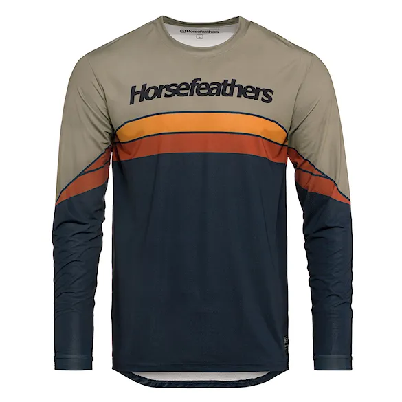 Bike koszulka Horsefeathers Quantum LS indigo/taupe 2026 - 1