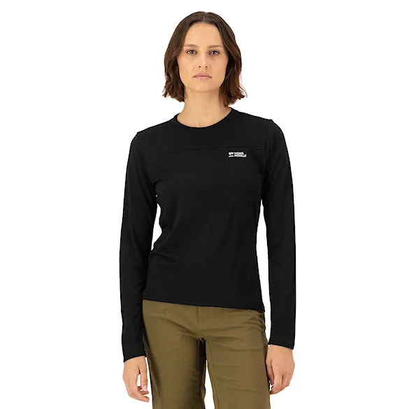 Bike Jersey Mons Royale Wms Diversion Merino Jersey LS black 2025 - 1