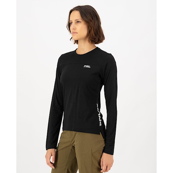 Bike Jersey Mons Royale Wms Diversion Merino Jersey LS black 2025 - 4