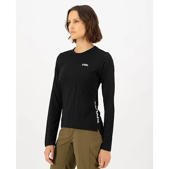 Bike Jersey Mons Royale Wms Diversion Merino Jersey LS black 2025 - 4