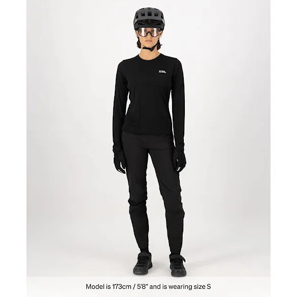 Bike Jersey Mons Royale Wms Diversion Merino Jersey LS black 2025 - 5