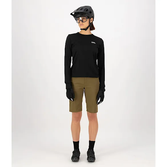 Bike Jersey Mons Royale Wms Diversion Merino Jersey LS black 2025 - 2