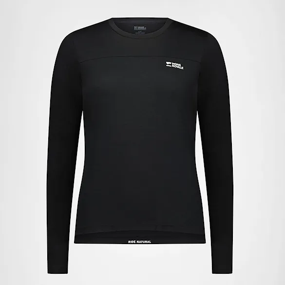 Bike Jersey Mons Royale Wms Diversion Merino Jersey LS black 2025 - 6