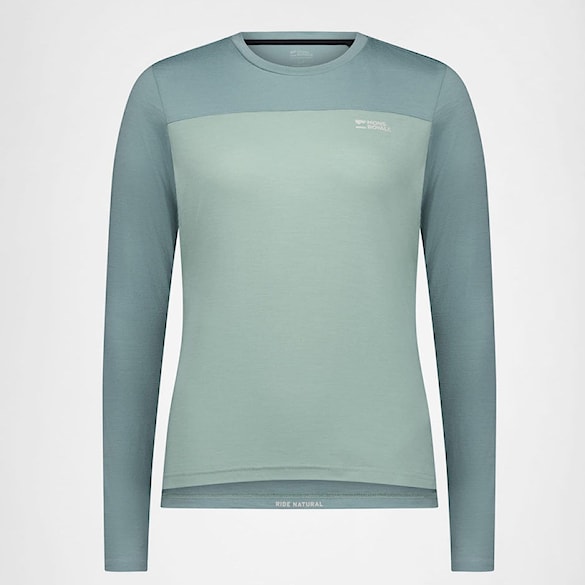 Bike dres Mons Royale Wms Diversion Merino Jersey LS dew/desert sage 2025 - 4