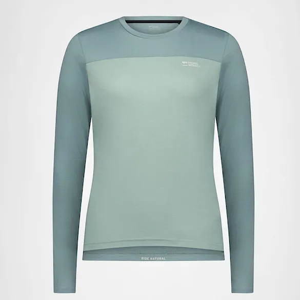 Bike dres Mons Royale Wms Diversion Merino Jersey LS dew/desert sage 2025 - 4
