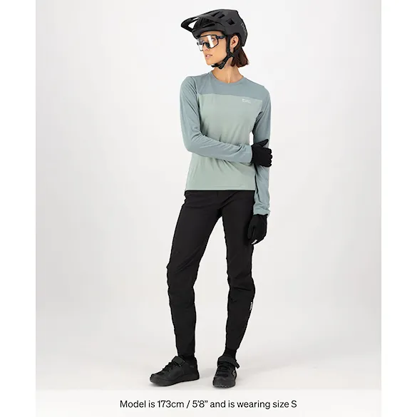 Bike dres Mons Royale Wms Diversion Merino Jersey LS dew/desert sage 2025 - 5