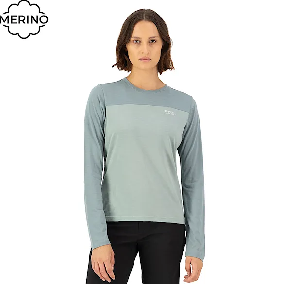 Bike dres Mons Royale Wms Diversion Merino Jersey LS dew/desert sage 2025 - 1