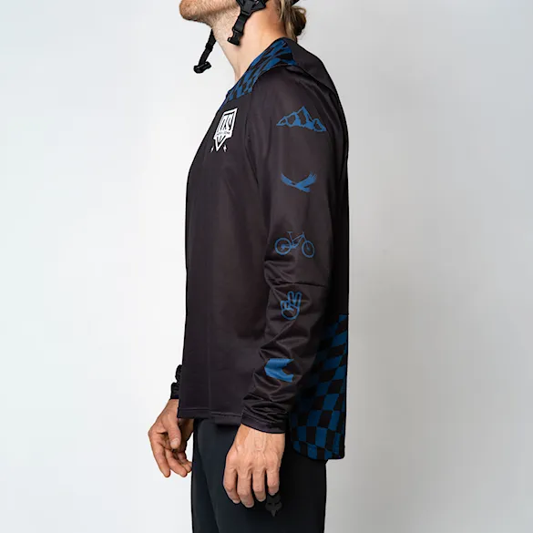 Bike Jersey SNOWBOARD ZEZULA Ondra Šenk LS Jersey Uni black/blue 2025 - 3