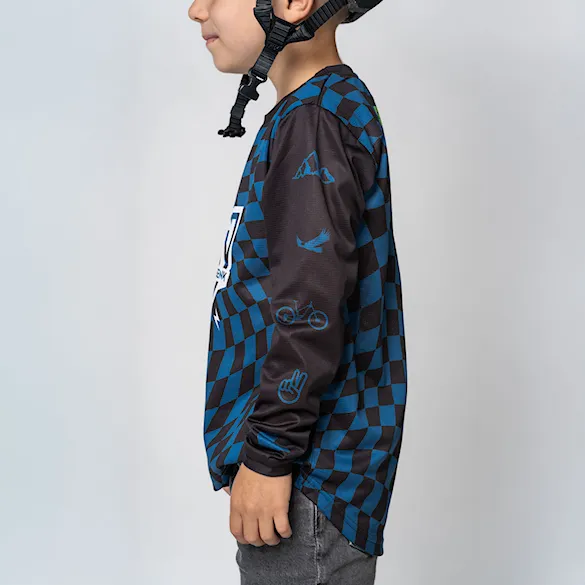 Bike Jersey SNOWBOARD ZEZULA Ondra Šenk LS Jersey Youth black/blue 2025 - 3