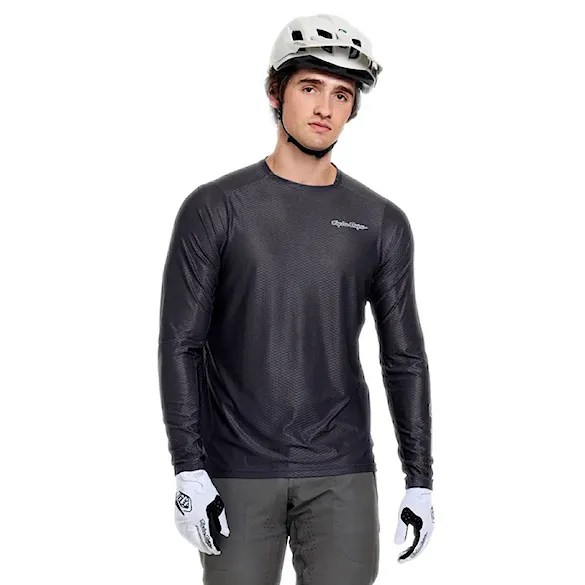Bike Jersey Troy Lee Designs Skyline Pro Air LS mono carbon 2026 - 1