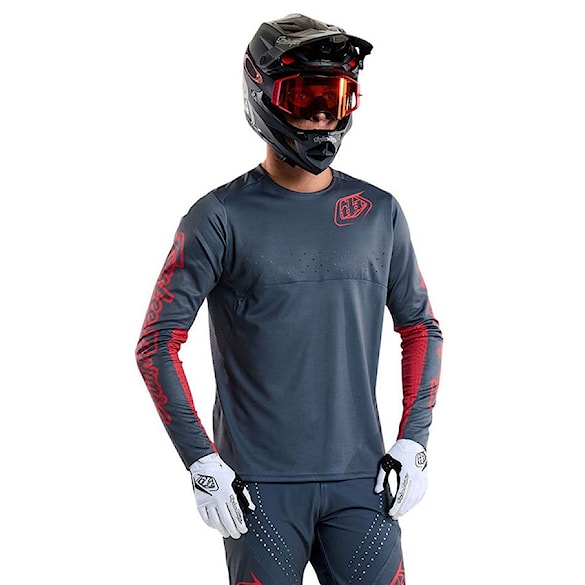 Bike Jersey Troy Lee Designs Sprint LS mono steel blue 2025 - 1