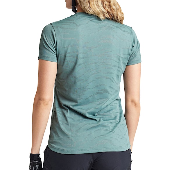 Bike koszulka Troy Lee Designs Wms Lilium SS Jersey tiger jacquard steel green 2024 - 2