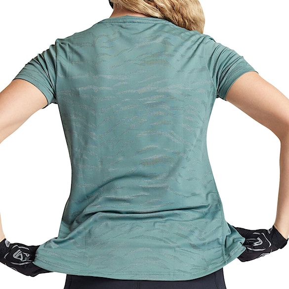 Bike koszulka Troy Lee Designs Wms Lilium SS Jersey tiger jacquard steel green 2024 - 4