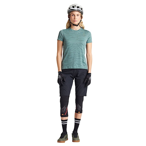 Bike koszulka Troy Lee Designs Wms Lilium SS Jersey tiger jacquard steel green 2024 - 5