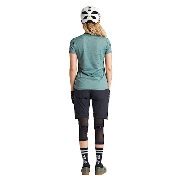 Bike koszulka Troy Lee Designs Wms Lilium SS Jersey tiger jacquard steel green 2024 - 6