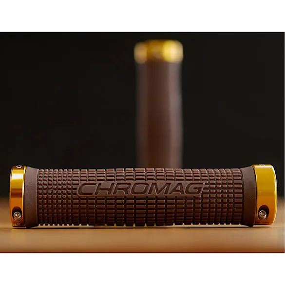 Bike chwyty Chromag Squarewave brown/gold - 2