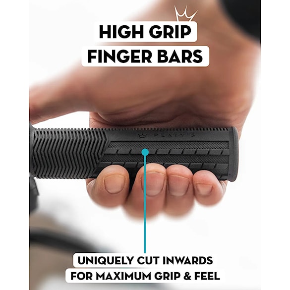 Bike gripy Peaty's Monarch Knurl Thick black - 6