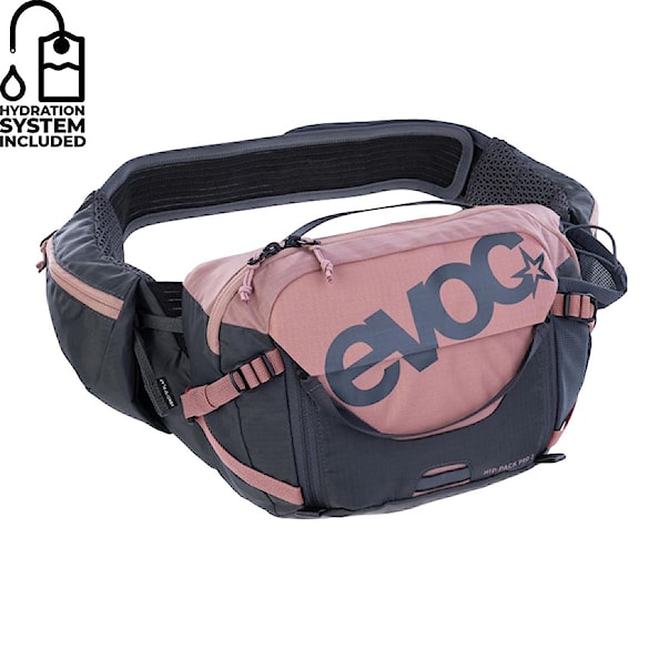 Bike ľadvinka EVOC Hip Pack Pro 3 + Hydration Bladder 1,5 dusty pink/carbon grey - 1