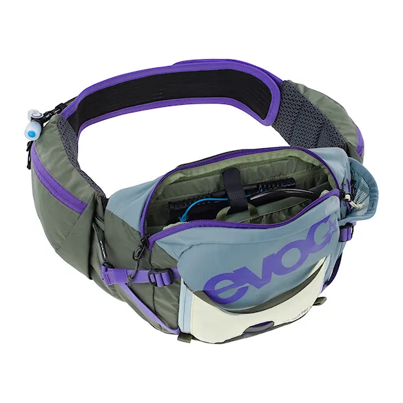 Bike Hip Bag EVOC Hip Pack Pro 3 + Hydration Bladder 1,5 steel/violet/dark olive - 5
