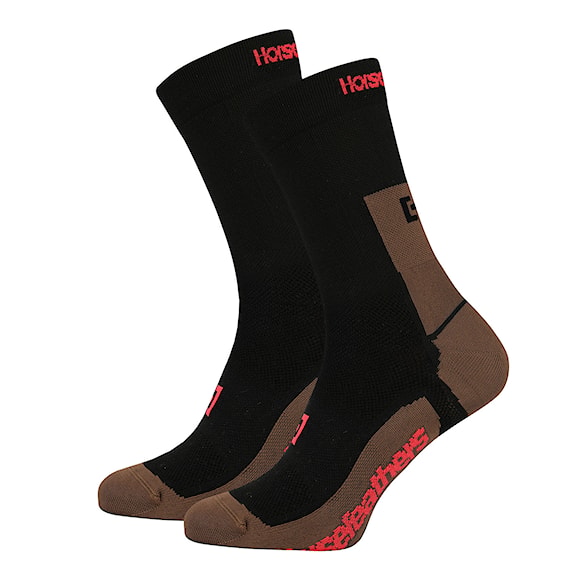 Bike ponožky Horsefeathers Cadence Long black/ermine 2023 - 1