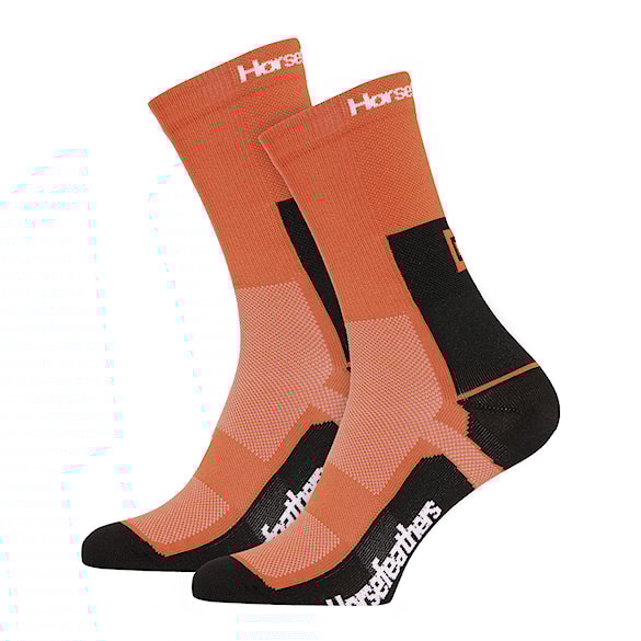 Bike Socks Horsefeathers Cadence Long burnt orange 2025 - 1