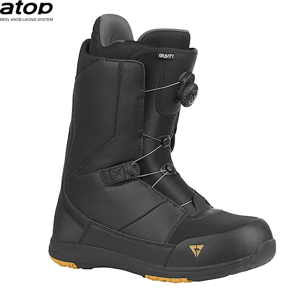Boty na snowboard Gravity Manual Atop black/mustard 2022 - 1