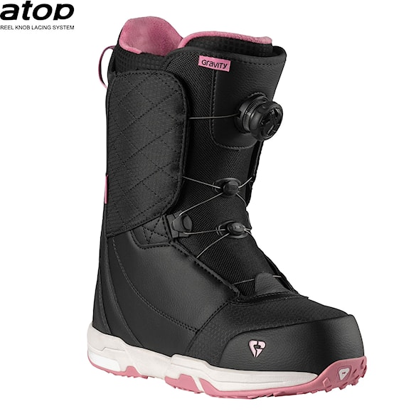 Topánky na snowboard Gravity Aura Atop black/rose 2025 - 1