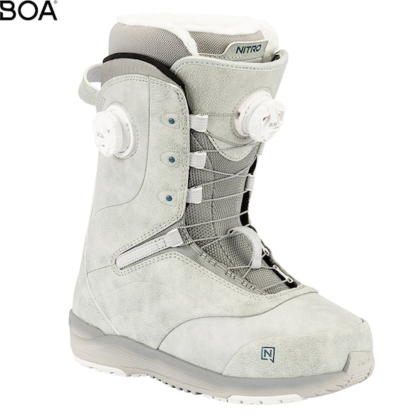Buty snowboardowe Nitro Crown BOA light grey 2026 - 1