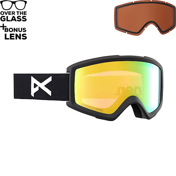 Snowboardové okuliare Anon Helix 2.0 black | perceive variable green+amber 2025 - 1