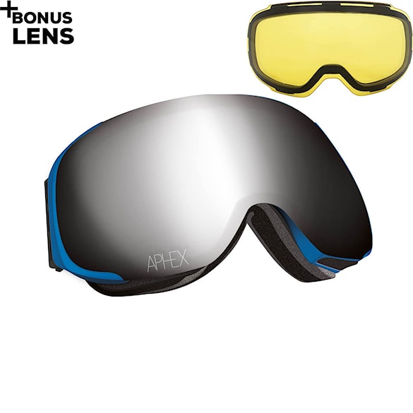 Gogle snowboardowe Aphex Kepler matt blue | silver+yellow 2021 - 1