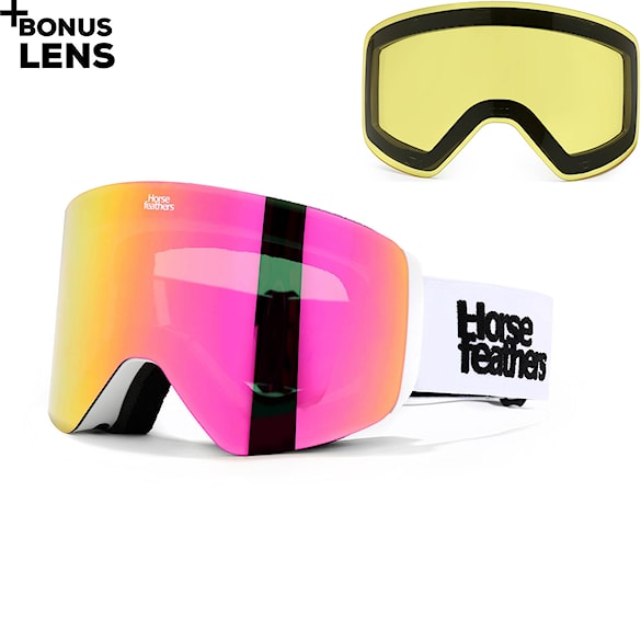 Snowboardové brýle Horsefeathers Colt white | mirror red 2026 - 1