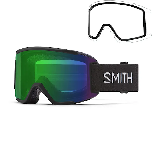 Snowboard Goggles Smith Squad S black | everyday green mirror+clear 2026 - 1