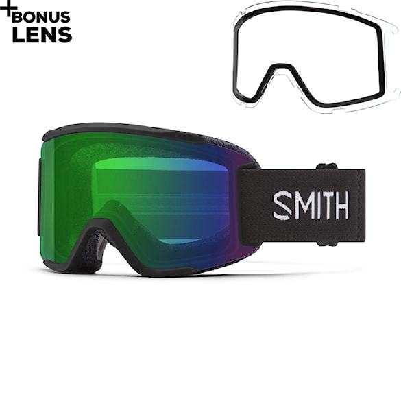 Snowboardové okuliare Smith Squad S black | everyday green mirror+clear 2026 - 1