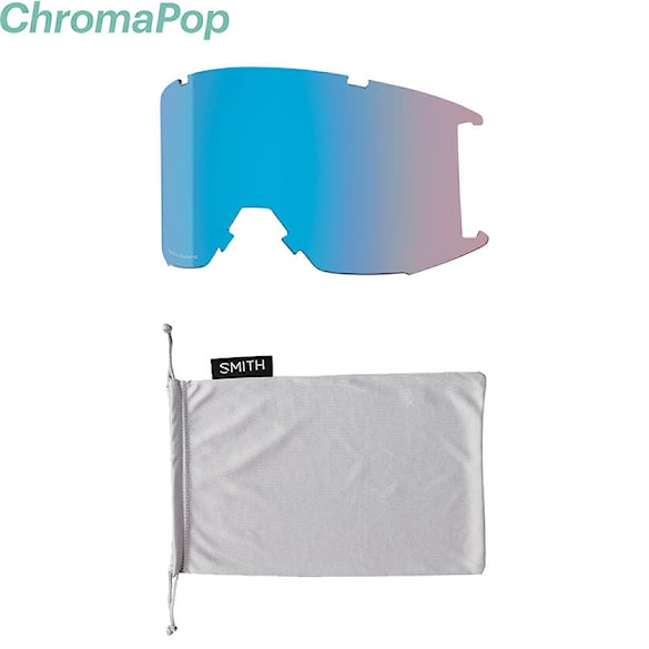 Snowboardové okuliare Smith Squad XL black | cp sun green mirror+cp storm rose flash 2026 - 3